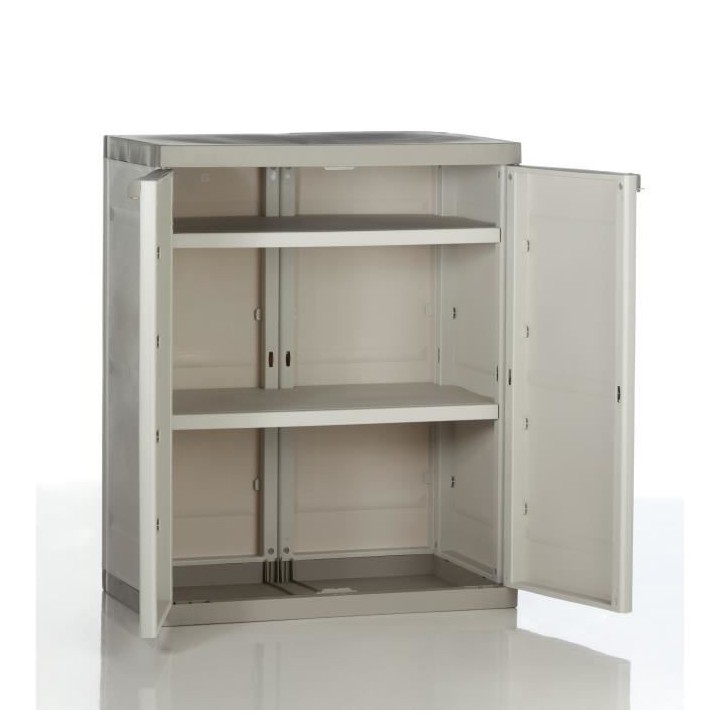 TITANIUM PLASTIKEN Armoire basse 2 portes avec étageres l70 x p44 x h