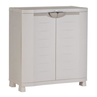 SPACESAVER 90 PLASTIKEN Armoire basse 2 portes avec étageres - l 90 x