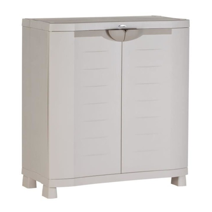 SPACESAVER 90 PLASTIKEN Armoire basse 2 portes avec étageres - l 90 x
