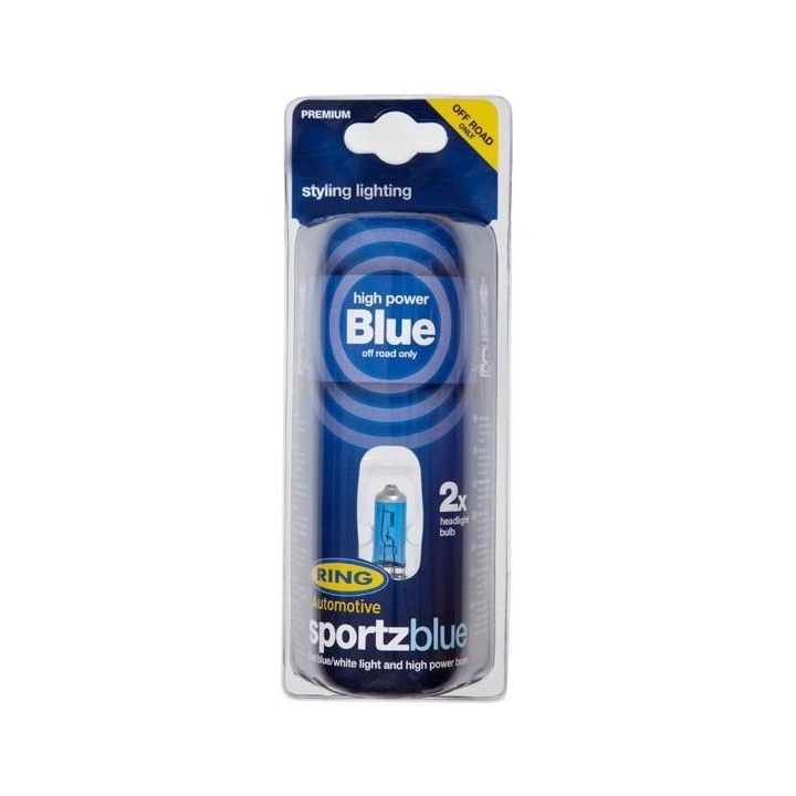 2 ampoules 80w SPORTZ BLUE H7 RING