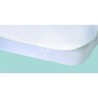 Protege-matelas Alese imperméable Elasretane éponge bouclette 100% coton 80x190 cm blanc