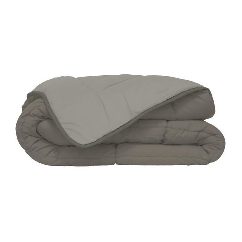 CALGARY Couette chaude Microfibre 400g/m² Taupe & Lin 220x240cm