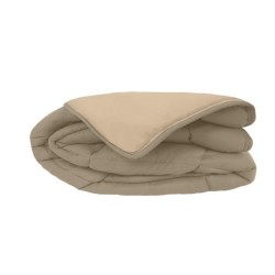 CALGARY Couette chaude Microfibre 400g/m² Taupe & Lin 220x240cm