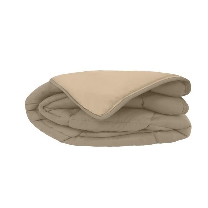 CALGARY Couette chaude Microfibre 400g/m² Taupe & Lin 220x240cm