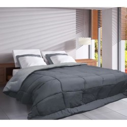 Couette Microfibre 400g/m² CALGARY Acier & Argent 220x240cm