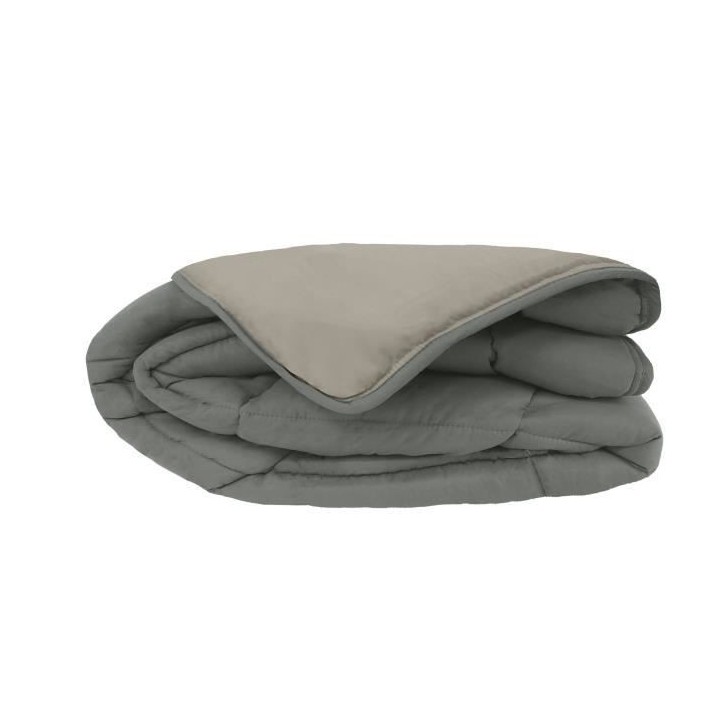 Couette Microfibre 400g/m² CALGARY Acier & Argent 220x240cm
