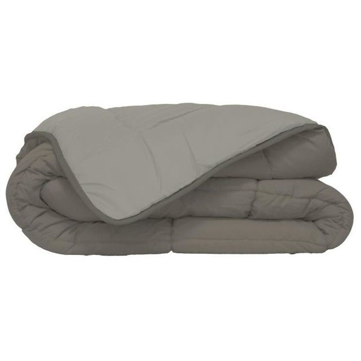 CALGARY Couette chaude Microfibre 400g/m² Taupe & Lin 240x260cm