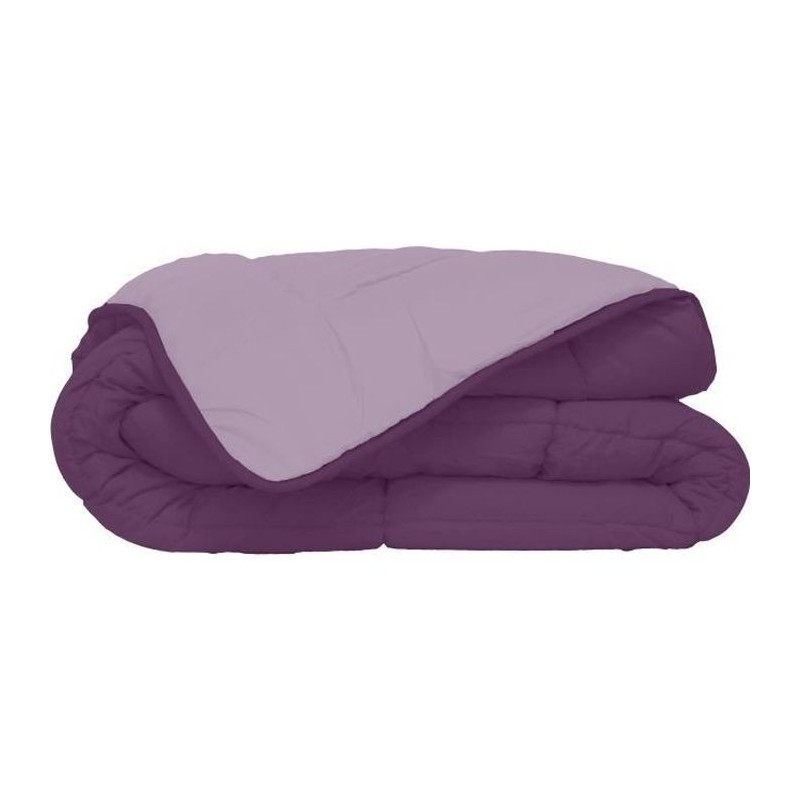 Couette Microfibre 400g/m² CALGARY Prune & Parme 240x260cm