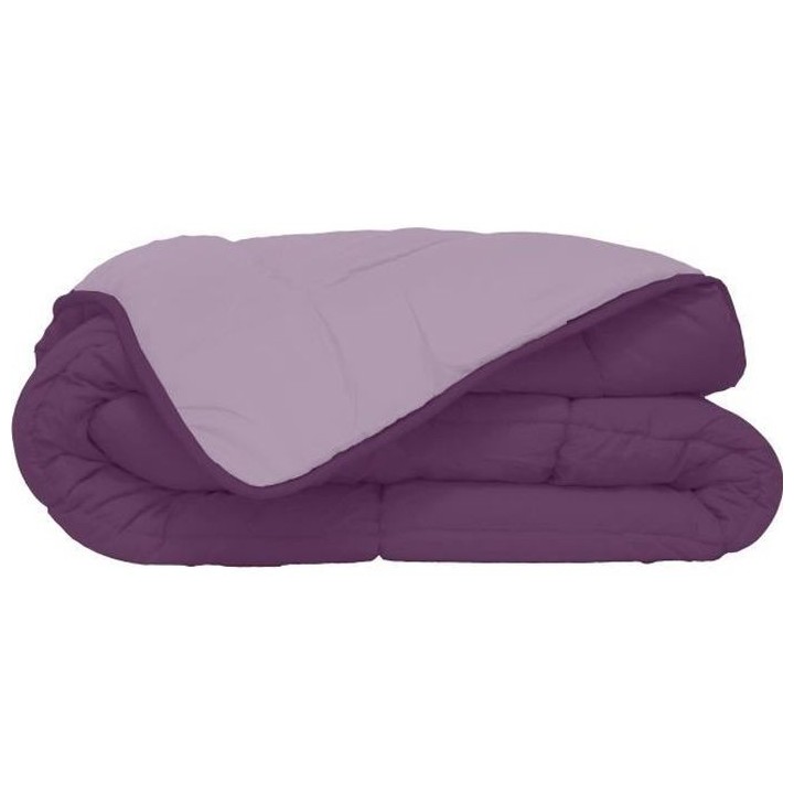 Couette Microfibre 400g/m² CALGARY Prune & Parme 240x260cm