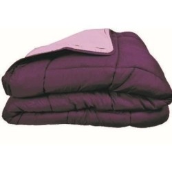 Couette Microfibre 400g/m² CALGARY Prune & Parme 240x260cm