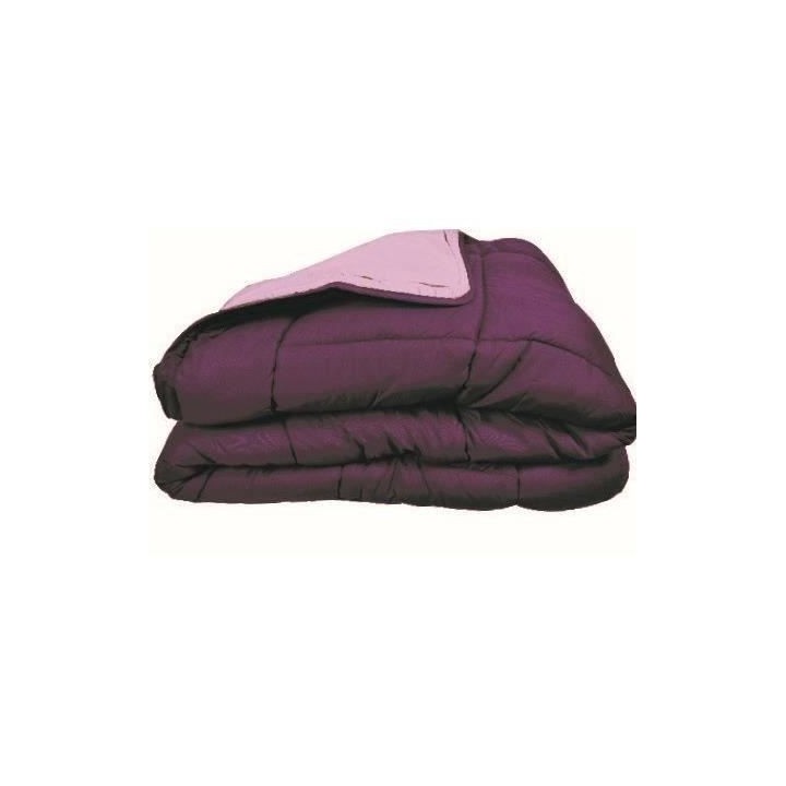 Couette Microfibre 400g/m² CALGARY Prune & Parme 240x260cm
