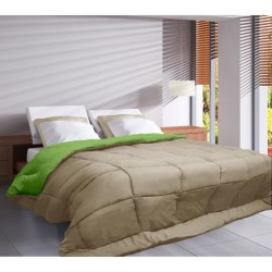 Couette Microfibre 400g/m² CALGARY Anis & Nude 140x200cm