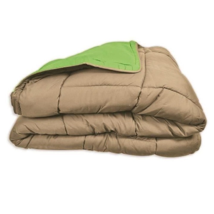 Couette Microfibre 400g/m² CALGARY Anis & Nude 200x200cm