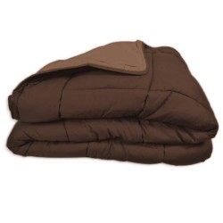 CALGARY Couette chaude Microfibre 400g/m² Choco & Moka 200x200cm