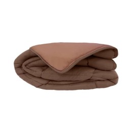 CALGARY Couette chaude Microfibre 400g/m² Choco & Moka 200x200cm