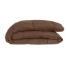 CALGARY Couette chaude Microfibre 400g/m² Choco & Moka 200x200cm