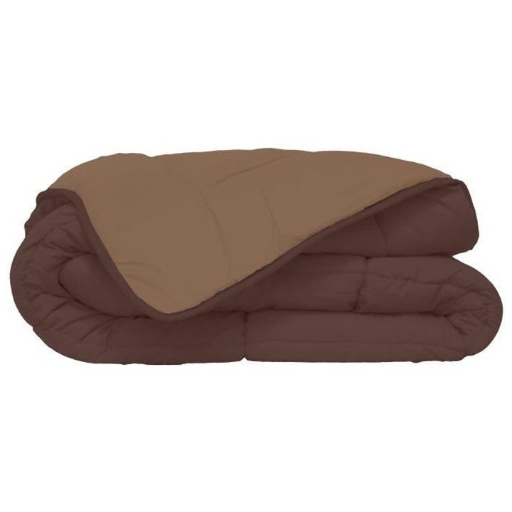CALGARY Couette chaude Microfibre 400g/m² Choco & Moka 240x260cm