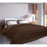 CALGARY Couette chaude Microfibre 400g/m² Choco & Moka 240x260cm