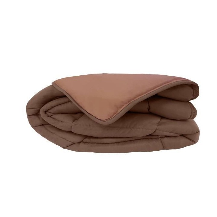 CALGARY Couette chaude Microfibre 400g/m² Choco & Moka 240x260cm