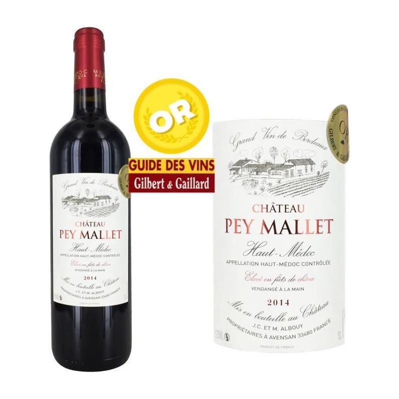 Château Pey Mallet AOC Haut Médoc 2014 - Vin rouge