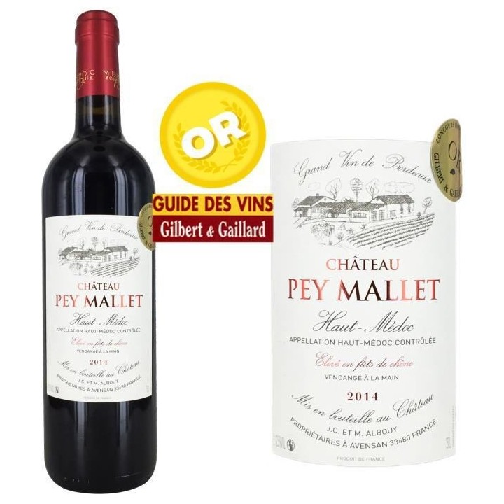 Château Pey Mallet AOC Haut Médoc 2014 - Vin rouge
