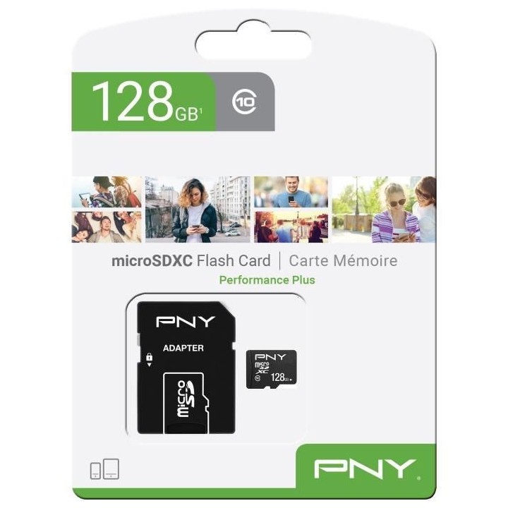 PNY Carte mémoire MICROSD 128GB PERFORMANCE PLUS C10