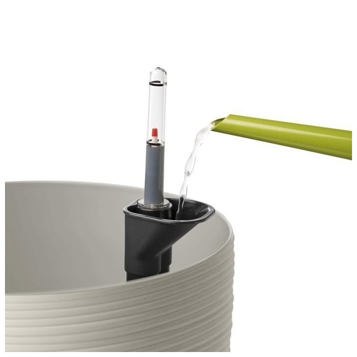 PoeTIC - Pot de fleur Casa Cosy rond gris soie - Ø24,8 x H 22 cm 7L a