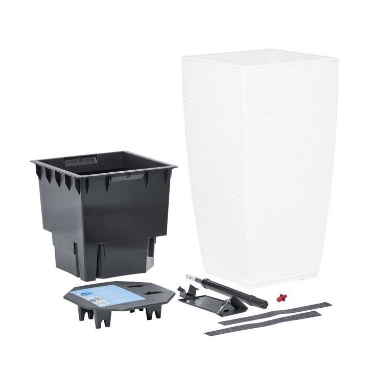 PoeTIC - Bac Casa Cosy carré haut 3058 blanc - L 29,9 x l 29,9 x h 57