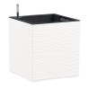 PoeTIC - Bac Casa Cosy carré 30 blanc - L 29,9 x l 29,9 x h 31,3 cm 12L - avec réserve d'eau