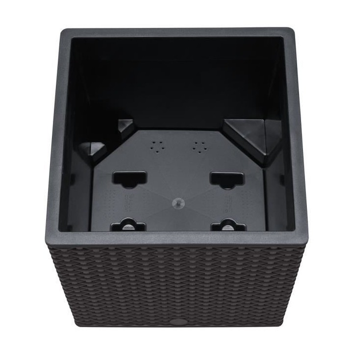 PoeTIC - Bac Casa Mesh carré 30 granite - L 29,9 x l 29,9 x h 31,3 cm