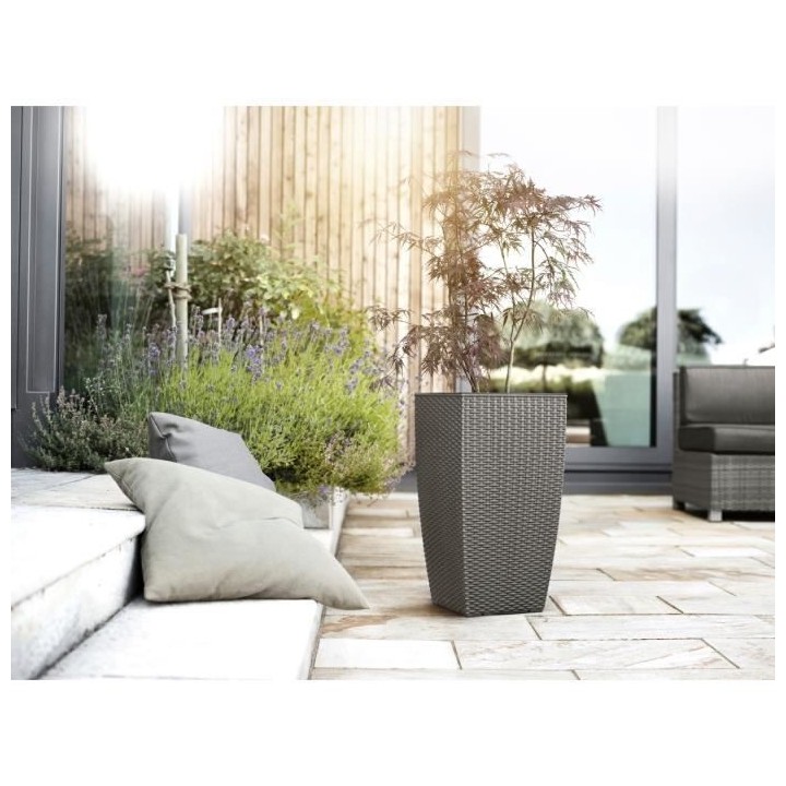 PoeTIC - Bac Casa Mesh carré haut 3058 granite - L 29,9 x l 29,9 x h