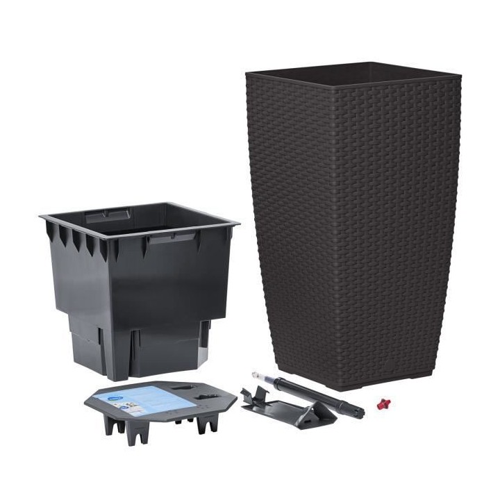 PoeTIC - Bac Casa Mesh carré haut 3058 granite - L 29,9 x l 29,9 x h