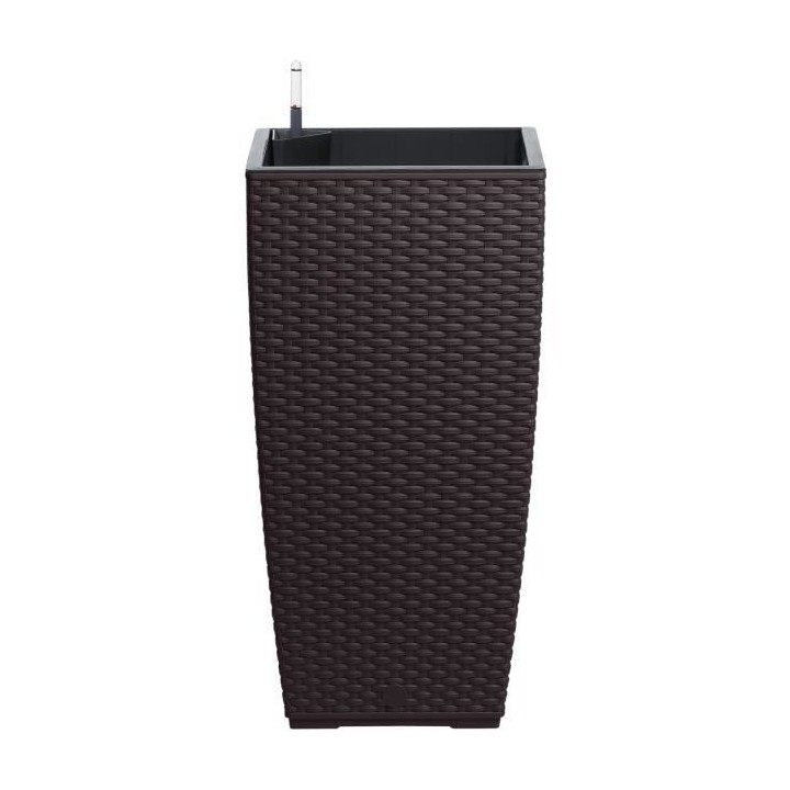 PoeTIC - Bac Pot de fleur Casa Mesh carré haut 3058 moka - L 29,9 x l
