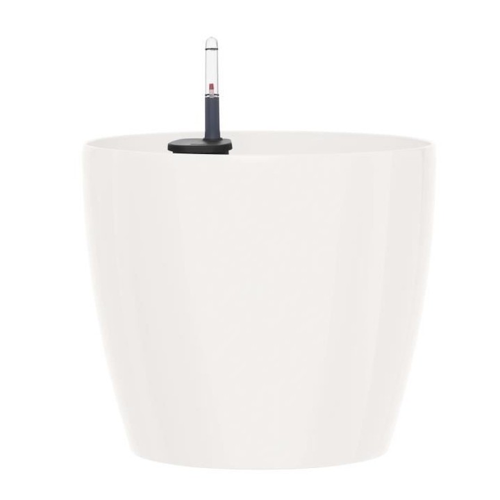 PoeTIC Pot de fleur Casa brillant Rond 25 - Blanc