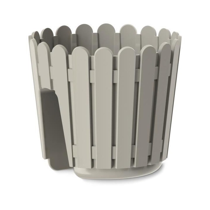 PoeTIC - Pot balustrade Landhaus 30 gris soie - Ø29,5 x 26,5 cm avec