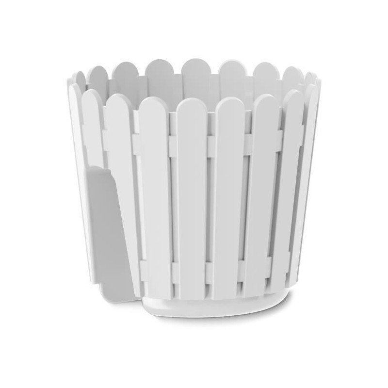 PoeTIC - Pot balustrade Landhaus 30 blanc - Ø29,5 x 26,5 cm avec vis de fixation