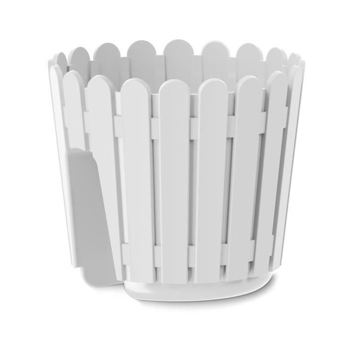PoeTIC - Pot balustrade Landhaus 30 blanc - Ø29,5 x 26,5 cm avec vis