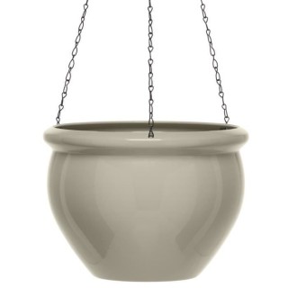 PoeTIC - Suspension pot de fleur Siena Nobile 26 gris cendre effet glo