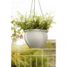 PoeTIC - Suspension pot de fleur Siena Nobile 26 gris cendre effet gloss - Ø26,5 x H19,5 cm - 5,5 L