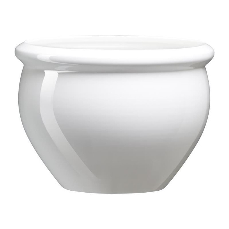 PoeTIC - Pot de fleur Siena Nobile 38 blanc effet gloss - Ø38 x H29 cm - 22 L