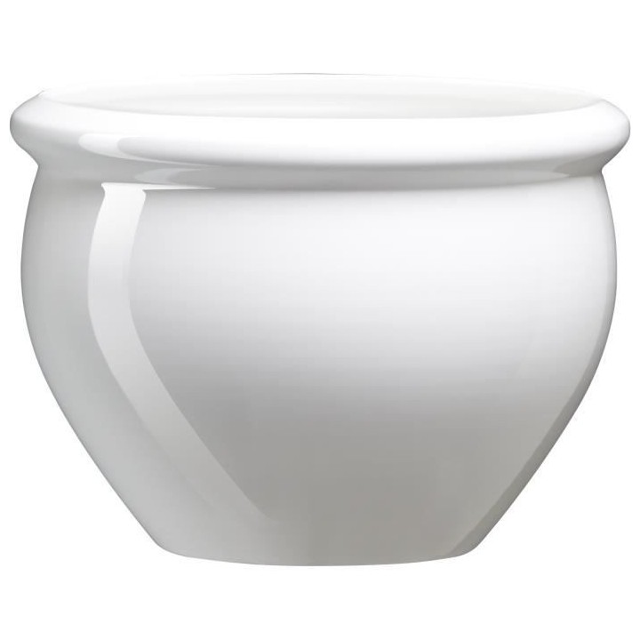PoeTIC - Pot de fleur Siena Nobile 38 blanc effet gloss - Ø38 x H29 c