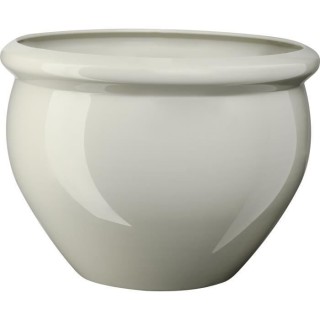 PoeTIC - Pot de fleur Siena Nobile 38 gris cendre effet gloss - Ø38 x
