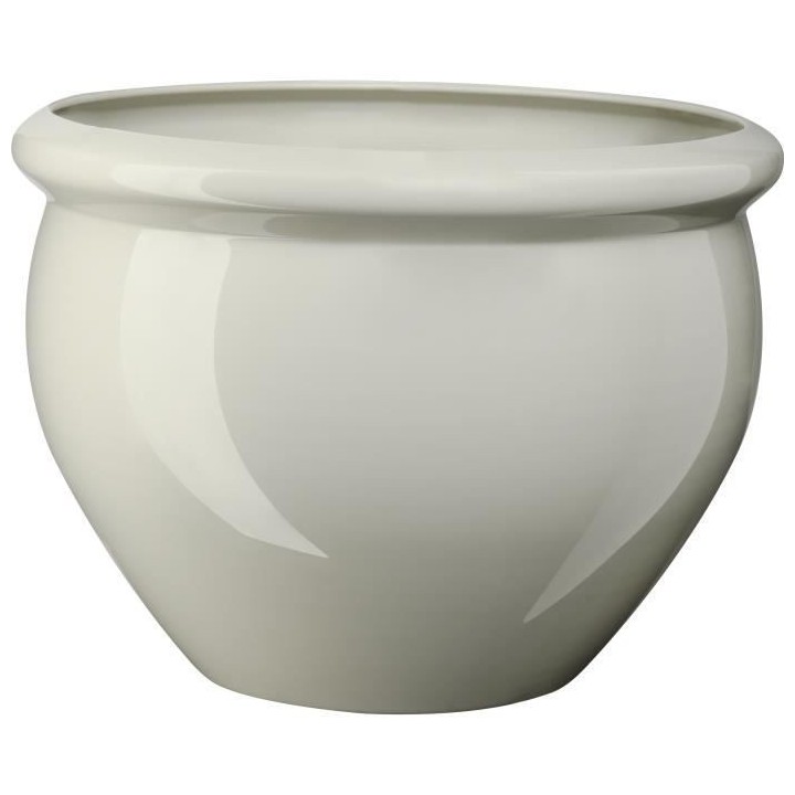 PoeTIC - Pot de fleur Siena Nobile 38 gris cendre effet gloss - Ø38 x