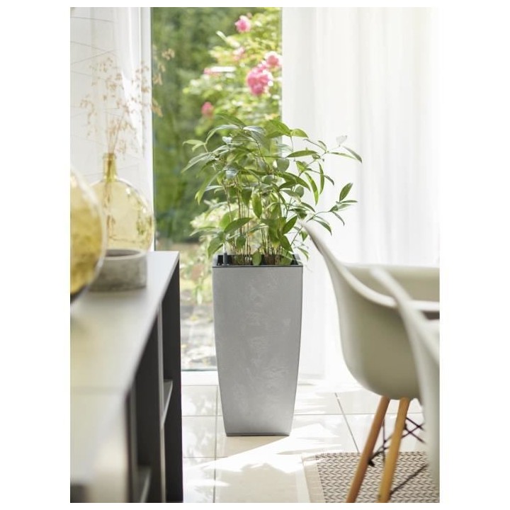 PoeTIC - Bac Casa Authentic carré haut 3058 ciment - L 29,9 x l 29,9