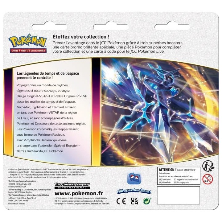 Pokémon EB10 : Pack 3 boosters | Age: 6+| Nombre de joueurs: 1-2