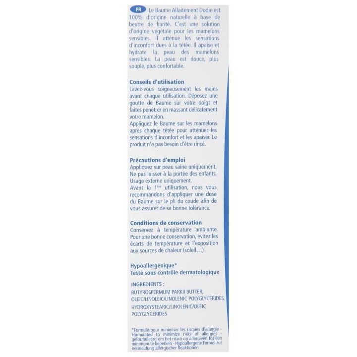 Dodie Hygiene & Soin Crevasses Lanoline Végétale 40ml