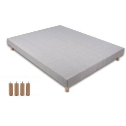 EXELLENCE COLLECTION Memo Ensemble matelas + sommier 140 cm - 600 Ressorts - 30 cm - 9 Zones - 3 cm mémo 52kg