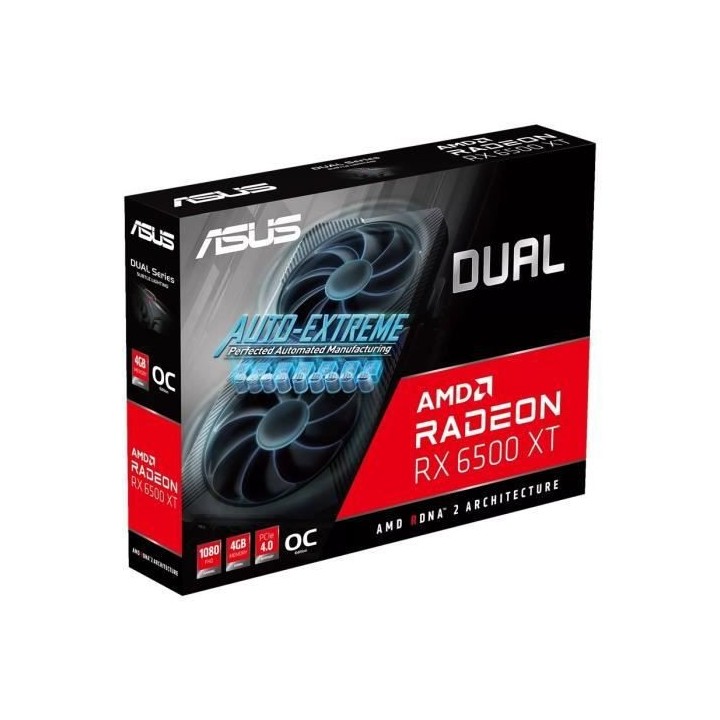 Carte Graphique - ASUS - DUAL-RX6500XT-O4G - (90YV0HA1-M0NA00)
