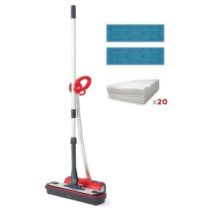 POLTI MOPPY RED EXTRA DUST - Balai vapeur sans fil multi-surfaces - 15