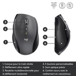 LOGITECH - Souris Optique Sans Fil M705 - Noir